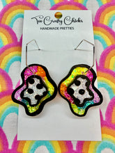 Load image into Gallery viewer, Cartoon Rainbow Stacked Lagoon Hoops
