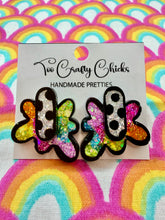 Load image into Gallery viewer, Cartoon Rainbow Small Stacked Flower Studs
