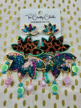 Load image into Gallery viewer, Fantasy Leopard 3 Tier Orchid Dangles