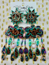 Load image into Gallery viewer, Fantasy Leopard Peace Rain Cloud Dangles