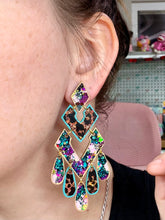 Load image into Gallery viewer, Fantasy Leopard 4 Tier Diamond Dangles
