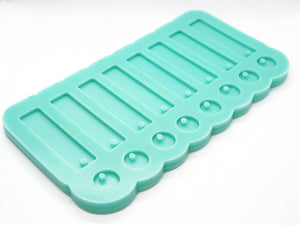 Exclamations, Round & Rectangle Dangle Earring Silicone Mold for Epoxy Resin Casting