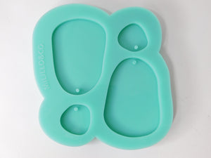 Large Odd Oval Dangle Earring Silicone Mold for Epoxy Resin Casting