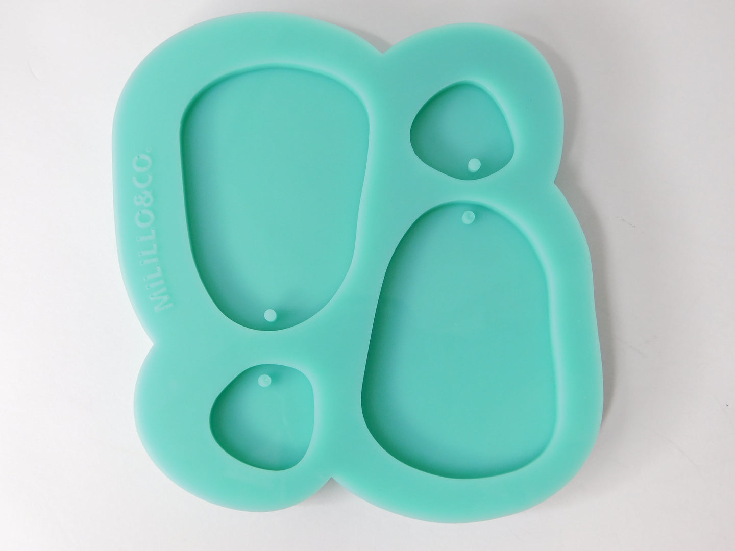 Large Odd Oval Dangle Earring Silicone Mold for Epoxy Resin Casting