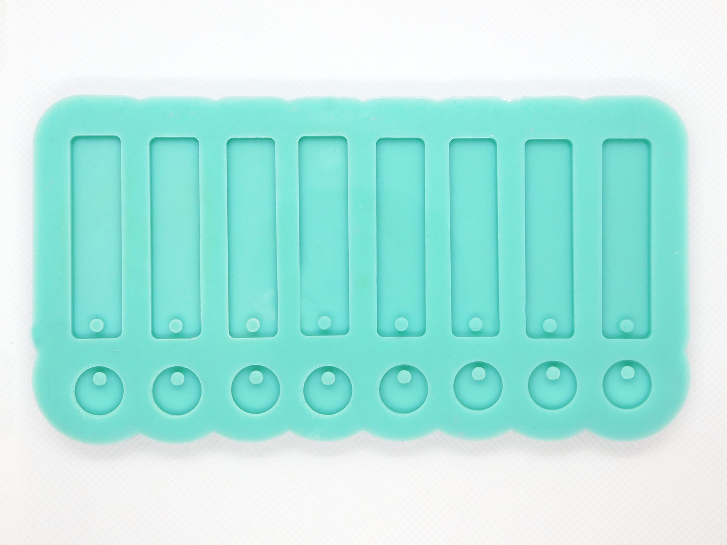 Exclamations, Round & Rectangle Dangle Earring Silicone Mold for Epoxy Resin Casting