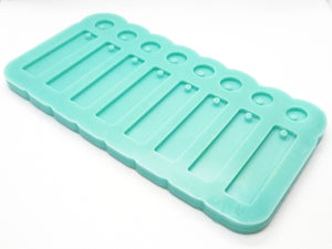 Exclamations, Round & Rectangle Dangle Earring Silicone Mold for Epoxy Resin Casting