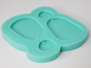 Large Odd Oval Dangle Earring Silicone Mold for Epoxy Resin Casting