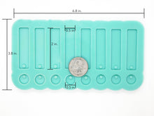 Load image into Gallery viewer, Exclamations, Round &amp; Rectangle Dangle Earring Silicone Mold for Epoxy Resin Casting

