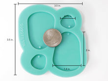 Load image into Gallery viewer, Large Odd Oval Dangle Earring Silicone Mold for Epoxy Resin Casting

