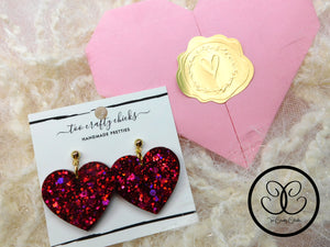 Small Red Heart Dangles