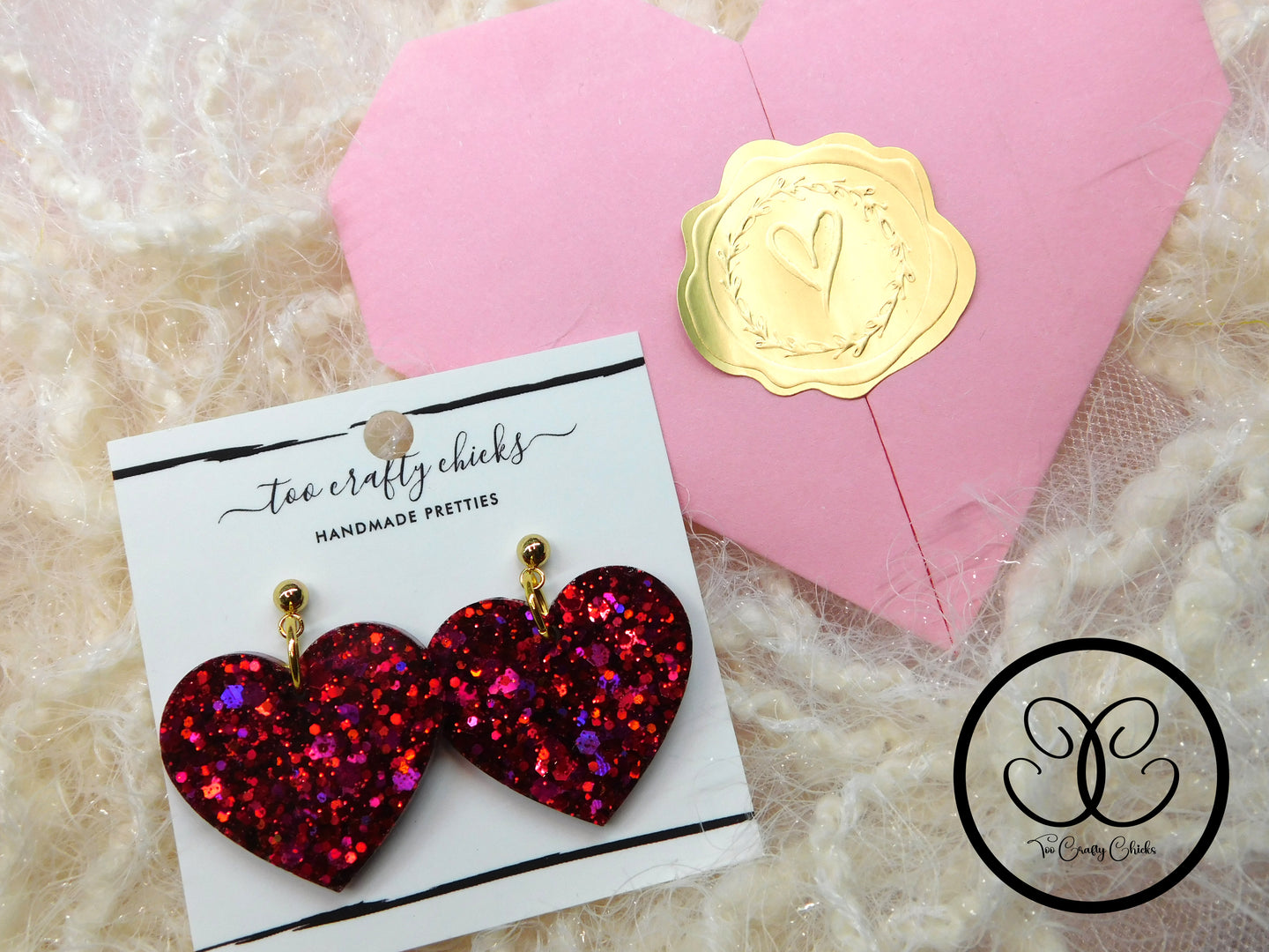 Small Red Heart Dangles