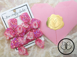 Pink XOXO 4 Tier Dangles