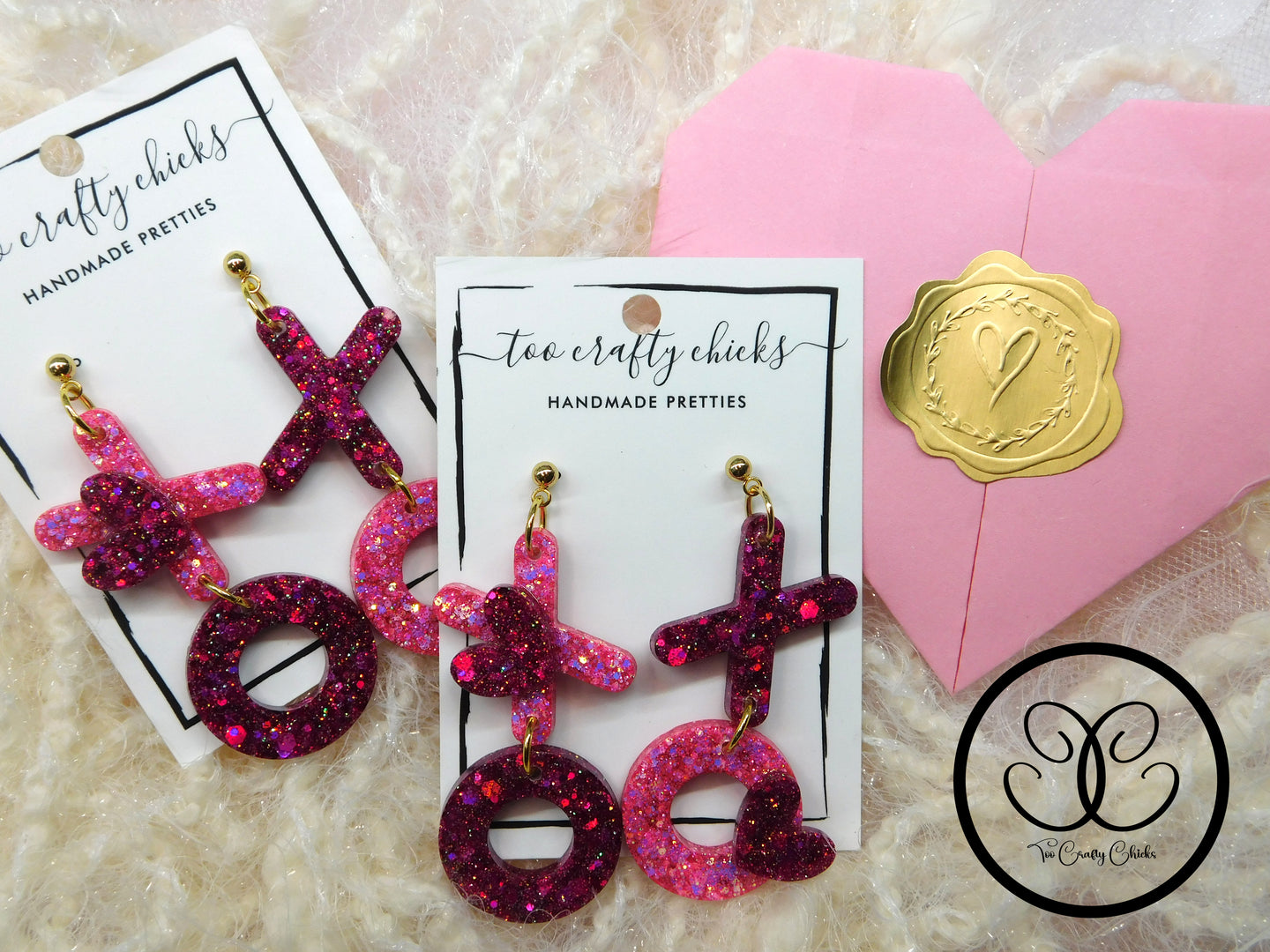 Pink XOXO Dangles