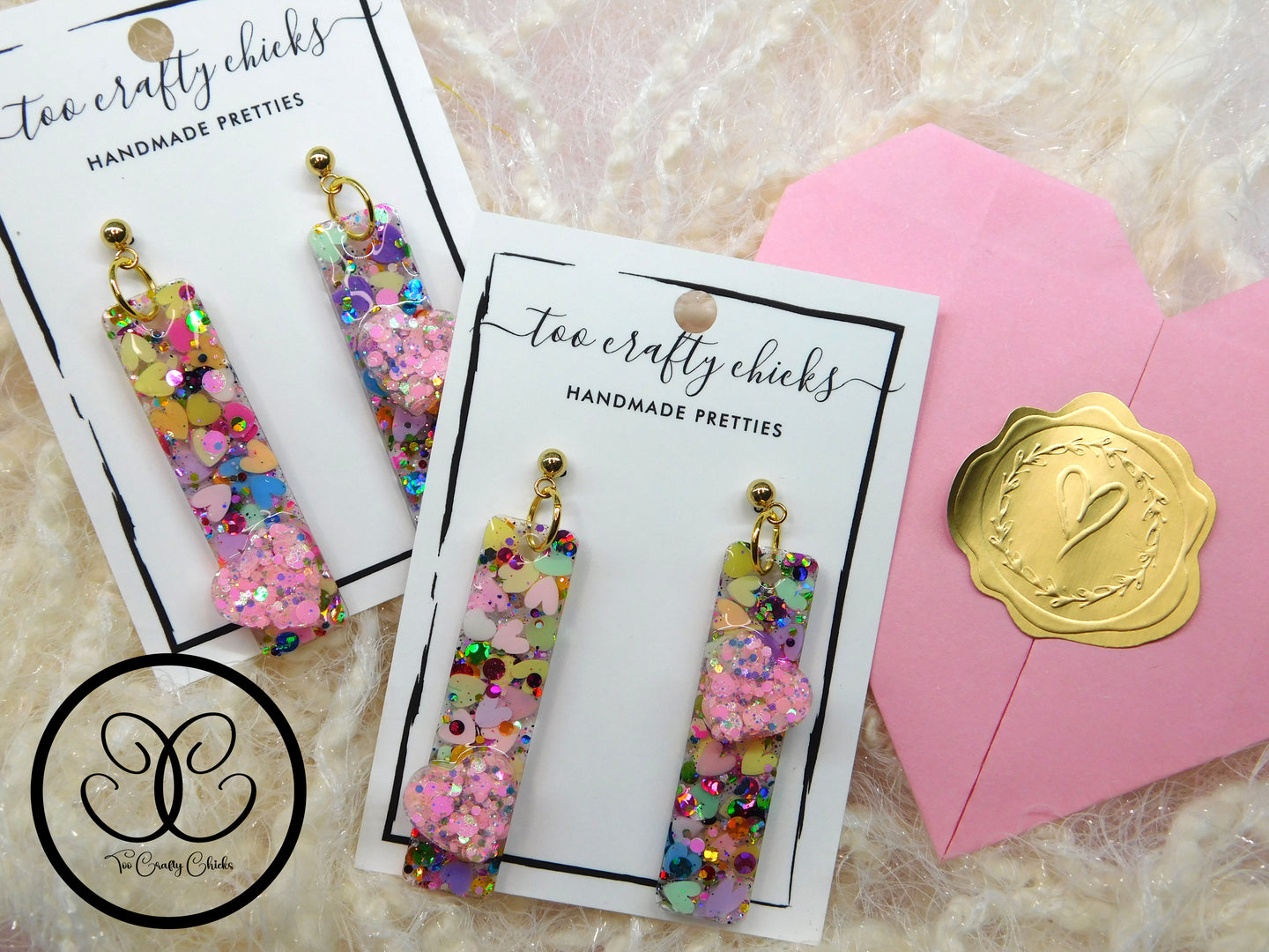 Valentine Confetti Exclamation Dangles
