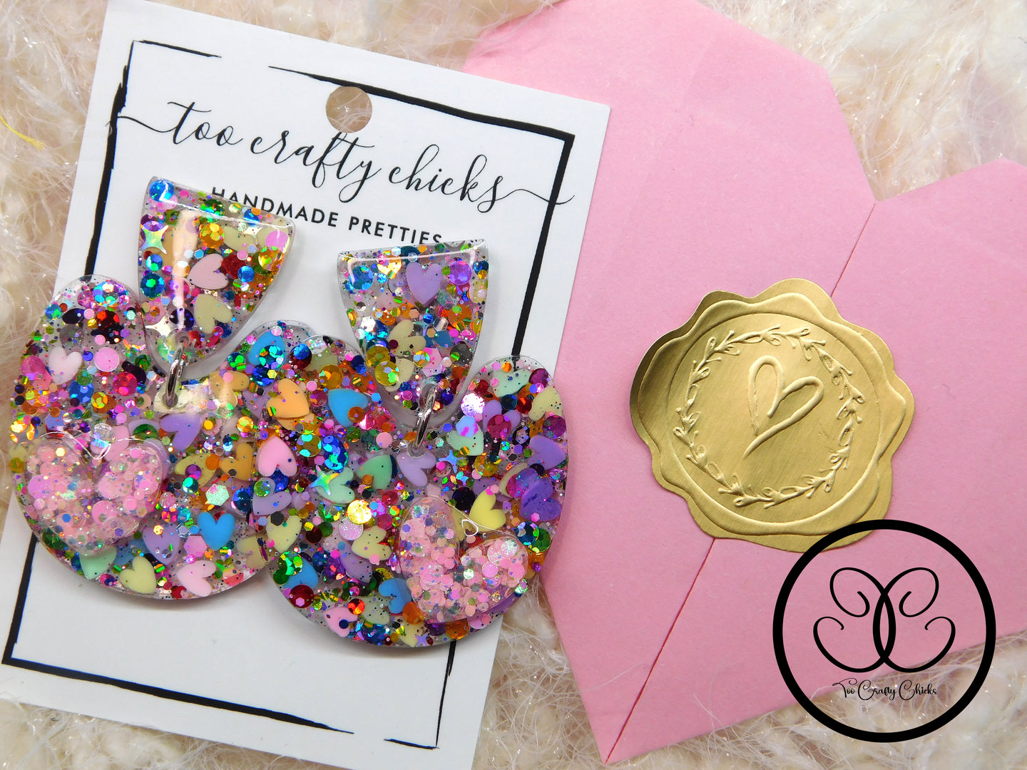 Valentine Confetti U-Turn Dangles