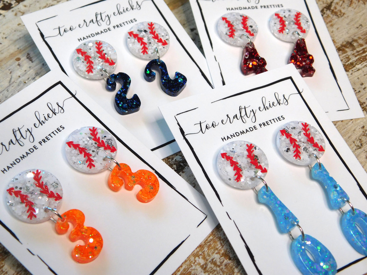 Baseball/Softball Dangles w/ Custom Player Number [pre order]