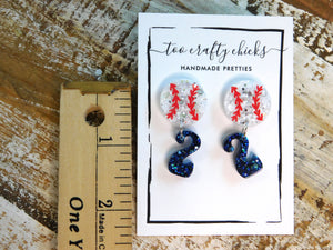 Baseball/Softball Dangles w/ Custom Player Number [pre order]