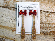 Load image into Gallery viewer, Baseball/Softball Bat Dangles w/ Bow Tops [pre order]
