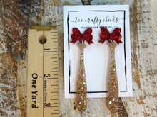 Load image into Gallery viewer, Baseball/Softball Bat Dangles w/ Bow Tops [pre order]
