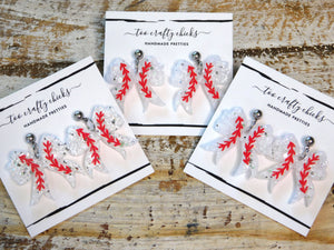 Baseball/Softball Bow Dangles [pre order]