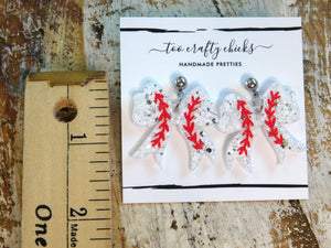 Baseball/Softball Bow Dangles [pre order]