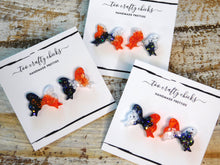 Load image into Gallery viewer, Custom Team Color(s) Bow Stud Earrings [pre-order]

