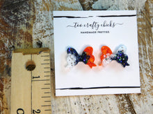 Load image into Gallery viewer, Custom Team Color(s) Bow Stud Earrings [pre-order]
