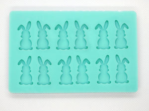 Easter Bunny Earring Studs Silicone Mold for Epoxy Resin Casting