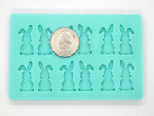 Load image into Gallery viewer, Easter Bunny Earring Studs Silicone Mold for Epoxy Resin Casting
