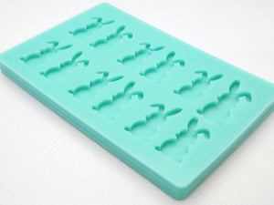 Easter Bunny Earring Studs Silicone Mold for Epoxy Resin Casting