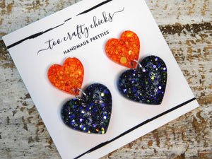 Custom Team Color(s) Heart Dangles [pre order]
