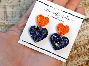 Custom Team Color(s) Heart Dangles [pre order]