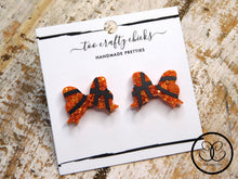 Load image into Gallery viewer, Basketball Bow Studs [pre-order]
