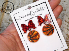 Load image into Gallery viewer, 3/4 in. Basketball Dangles w/ Bow Tops [pre-order]
