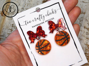 3/4 in. Basketball Dangles w/ Bow Tops [pre-order]
