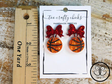 Load image into Gallery viewer, 3/4 in. Basketball Dangles w/ Bow Tops [pre-order]
