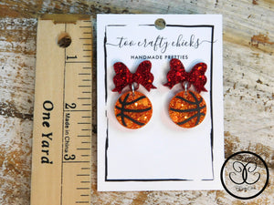 3/4 in. Basketball Dangles w/ Bow Tops [pre-order]