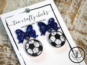 3/4 in. Soccer Dangles w/ Bow Tops [pre-order]
