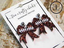 Load image into Gallery viewer, Football Bow Dangles [pre-order]
