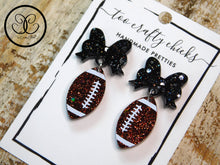Load image into Gallery viewer, 1.25 in. Football Dangles w/ Bow Tops [pre order]
