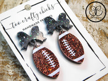 Load image into Gallery viewer, 1.75 in. Football Dangles w/ Bow Tops [pre order]
