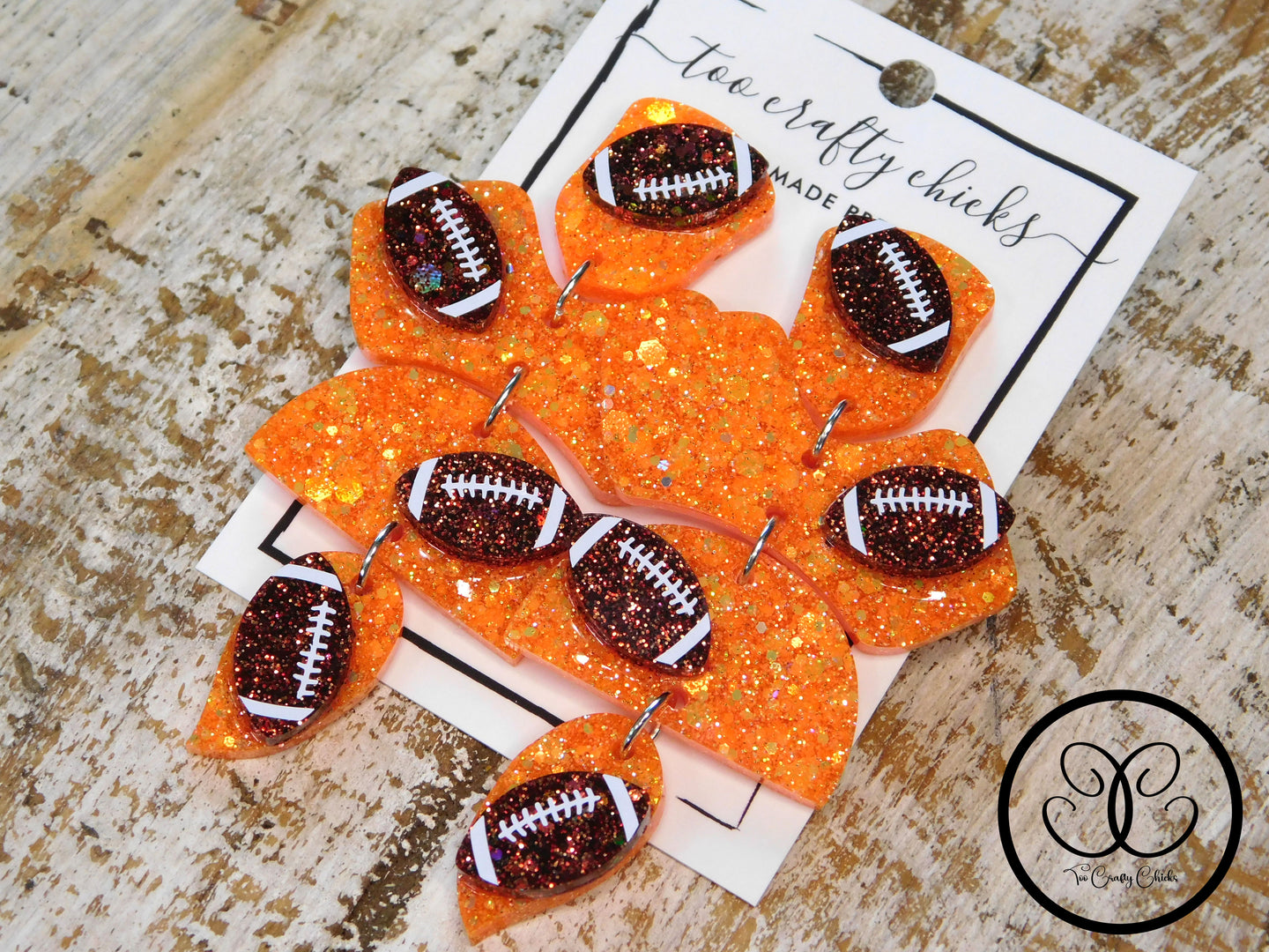 Custom Football 4 Tier Dangles [pre order]