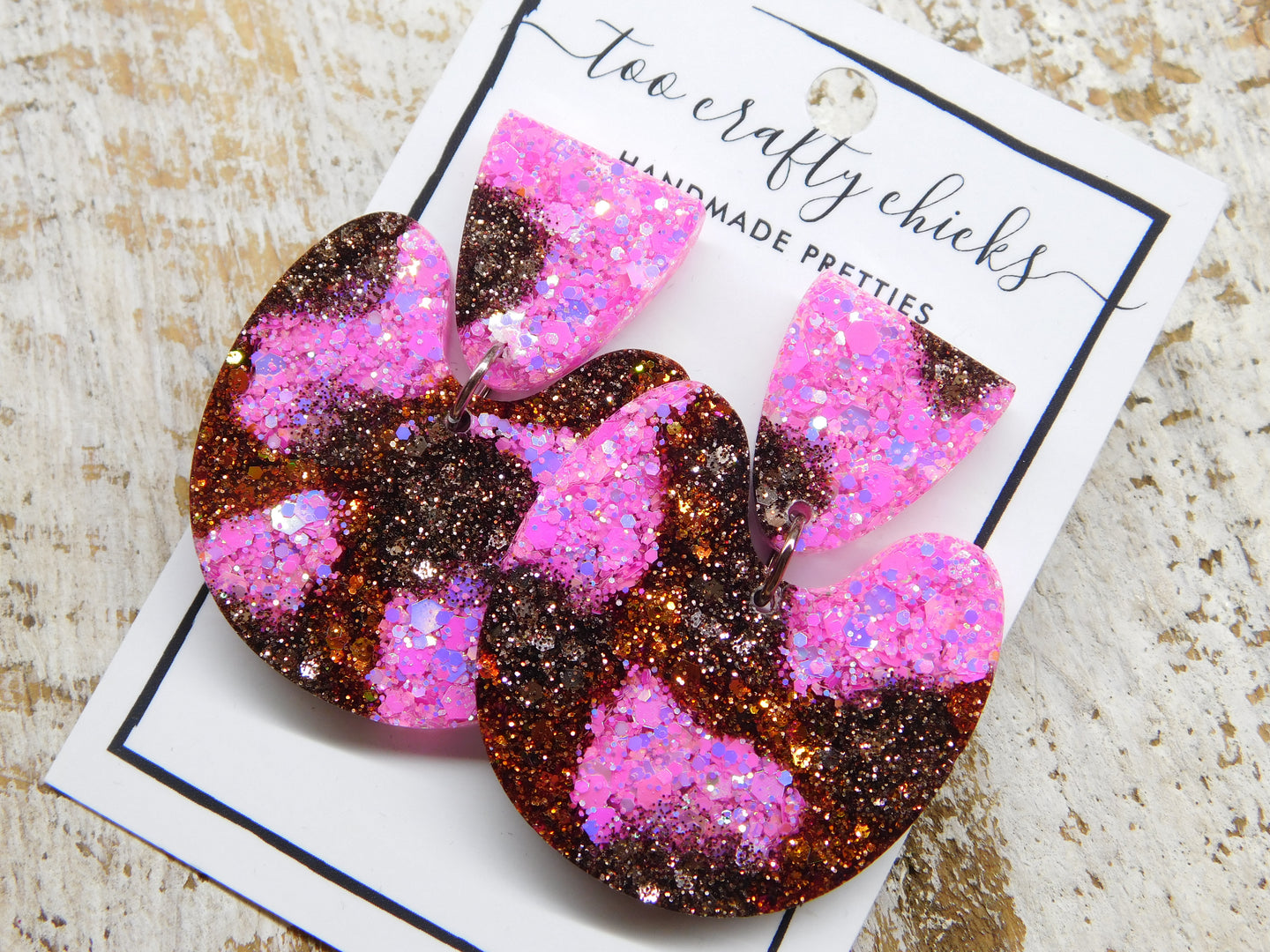 Brown & Pink U-Turn Dangles