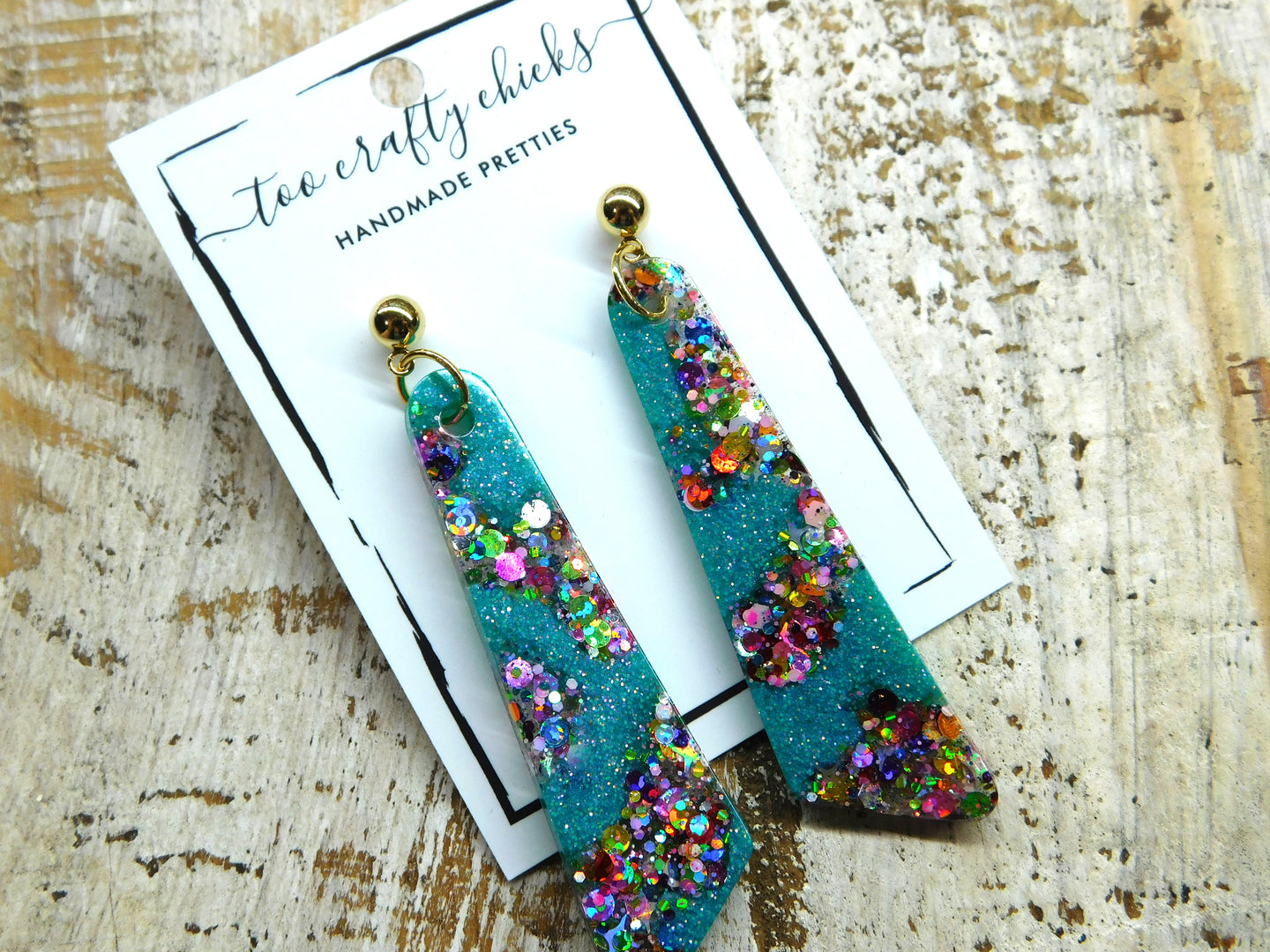 Turquoise & Chandler Confetti Dangles