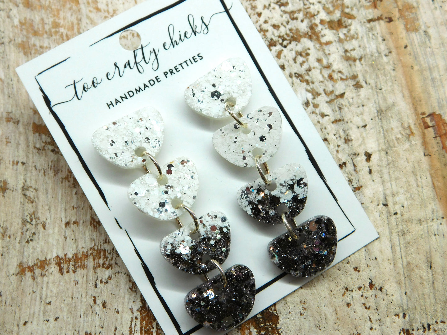 White & Grey 4 Tier Dangles