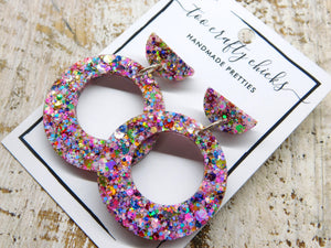 Chandler Confetti Round Dangles