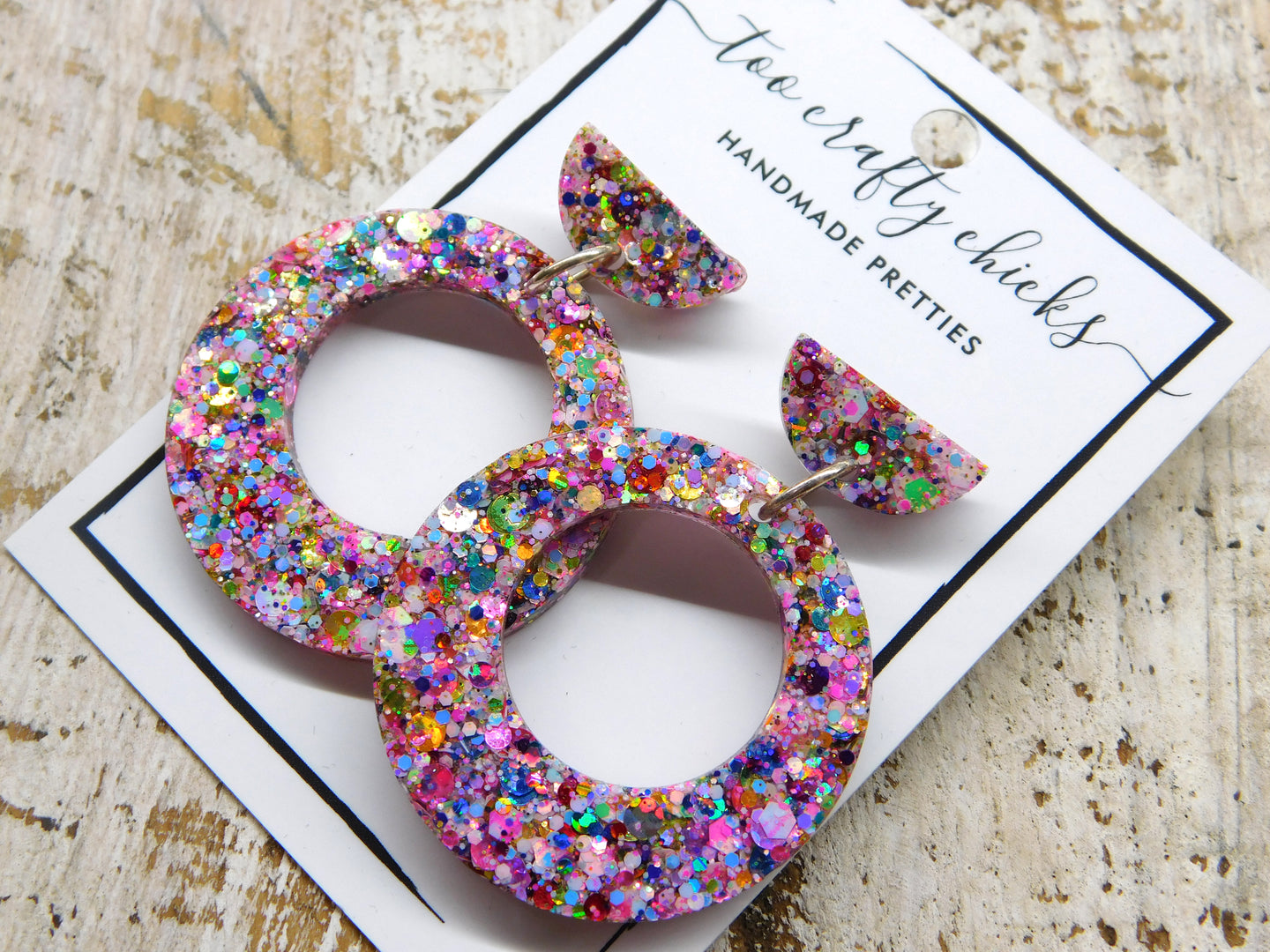 Chandler Confetti Round Dangles