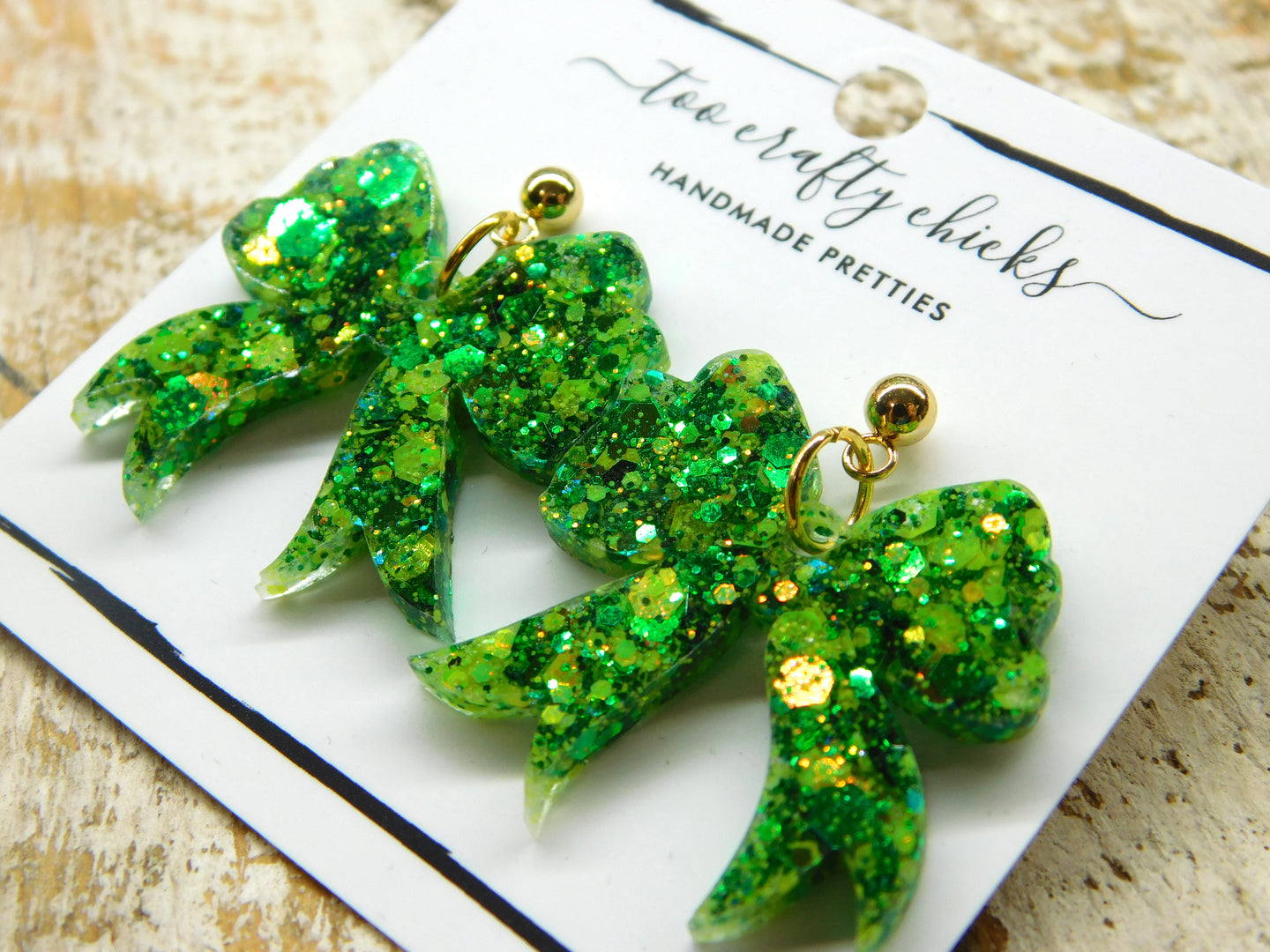 Green Bow Dangles