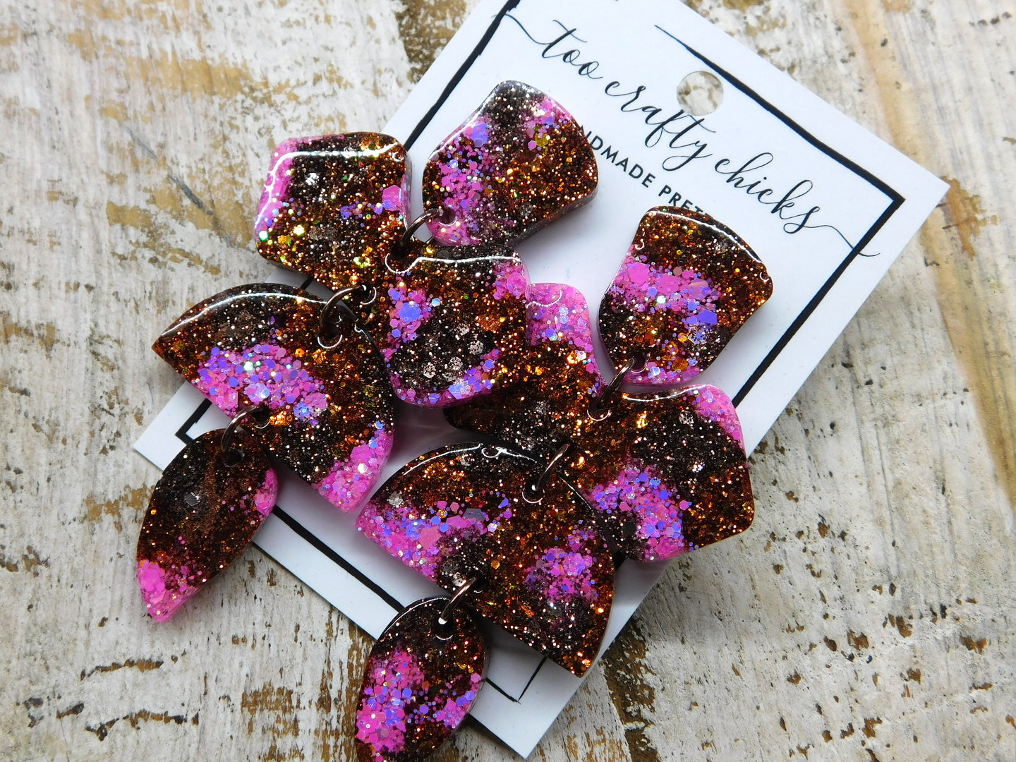 Brown & Pink 4 Tier Dangles