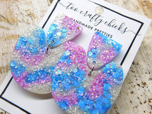 Lavender Blue & White U-Turn Dangles